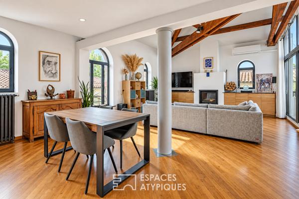 Ancien chai réhabilité en loft avec terrasse tropézienne