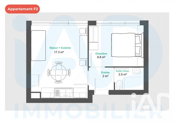 Appartement à vendre 2 pièces 31,14 m² Villers-sur-Mer