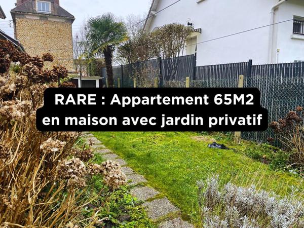 T3 lumineux en maison, 1er et dernier étage avec jardin privatif