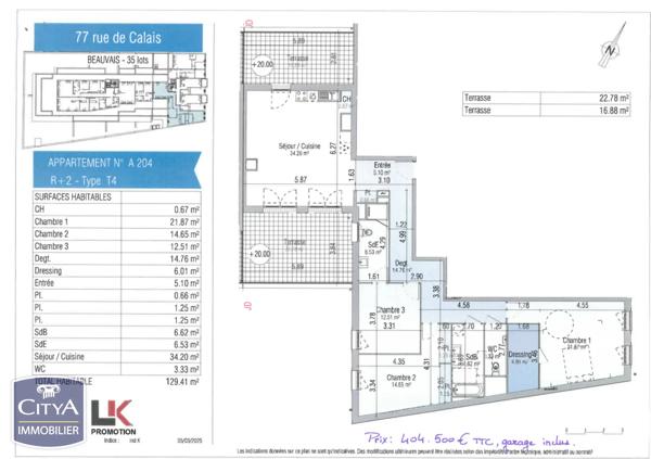Appartement à vendre 4 pièces 129.41m² Beauvais (60000)