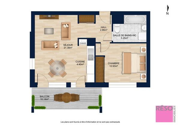 T2 DERNIER ETAGE