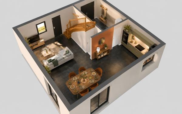 Terrain + Maison à vendre 5 pièces - 85 m²
