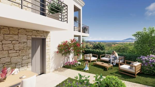 BASTELICACCIA (CORSE) appartement à vendre 2 pièces, dans résidence face à la baie d'AJACCIO
