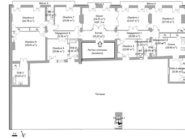 Location Appartement 7 pièces 288 m² - 28 BD DU JEU DE PAUME Montpellier Cedex 34000