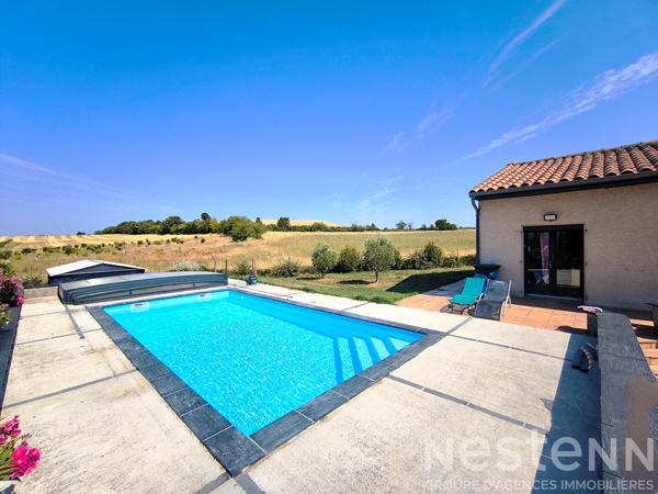 Maison à vendre à Peyrens avec 268 m² habitables, piscine et terrain de 3 600 m² pour un projet immobilier familial