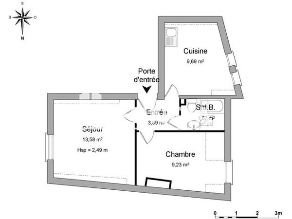 Location Appartement 2 pièces 37.46 m² - 28 RUE DES ECUYERS Chartres 28000