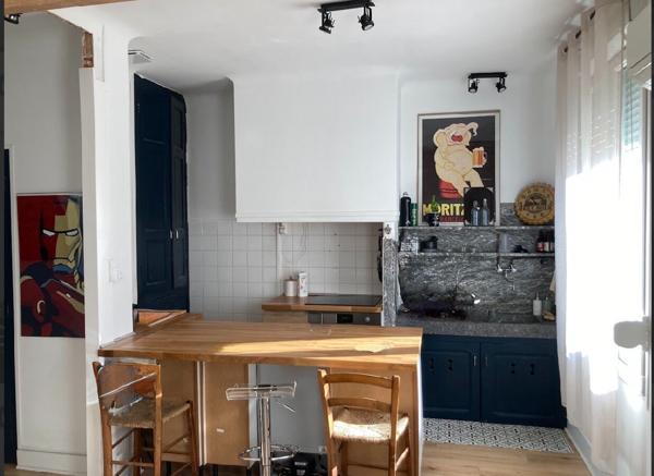 Maison de village 2 faces, avec garage en rdc sans extérieur de 58 m².