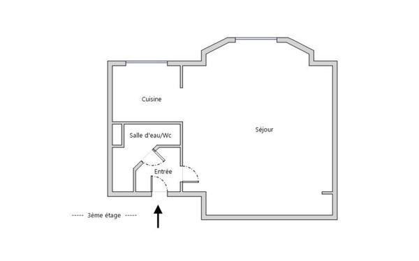 Appartement à vendre    1 pièce • 24,73 m2 Montrouge