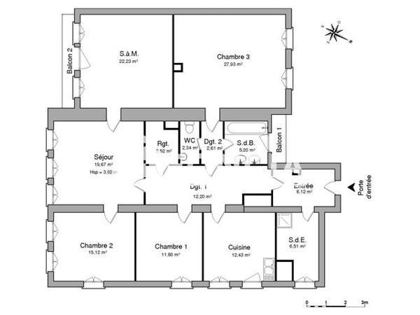Location Appartement 5 pièces 147.68 m² - 1 RUE DES AVEUGLES Strasbourg 67000