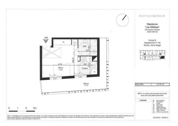 Appartement 1 pièce - 44300 Nantes -  Bottière - Chénaie