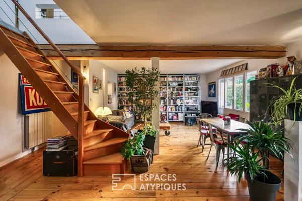 Maison restructurée à l’esprit bohème avec jardin et garage