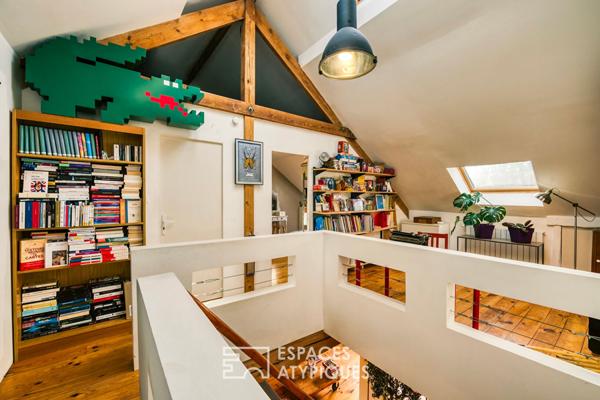 Maison restructurée à l’esprit bohème avec jardin et garage