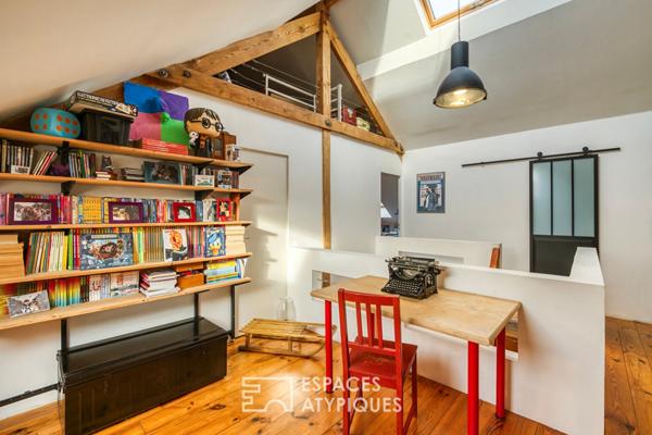 Maison restructurée à l’esprit bohème avec jardin et garage