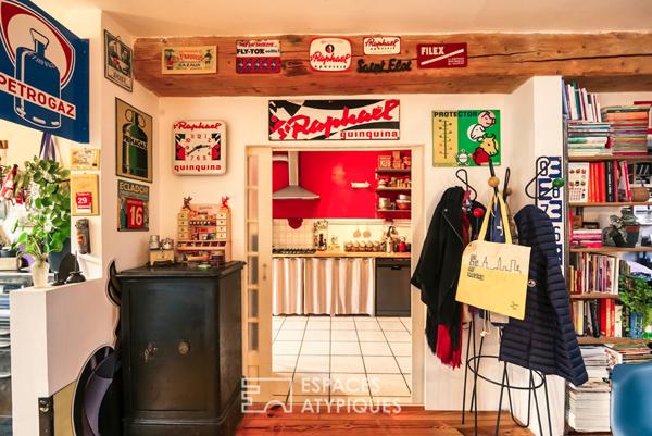 Maison restructurée à l’esprit bohème avec jardin et garage