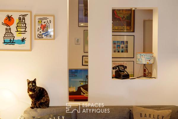 Maison restructurée à l’esprit bohème avec jardin et garage