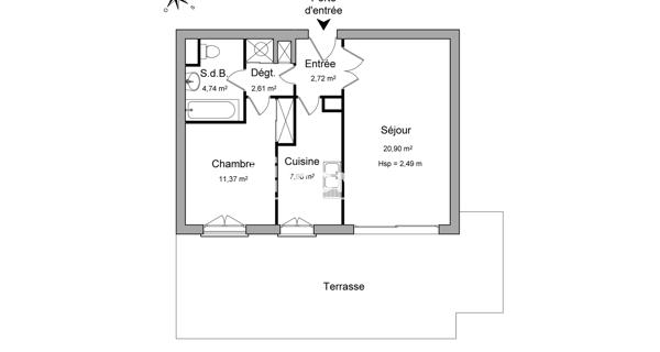 Location Appartement 2 pièces 49.94 m² - Antony 92160