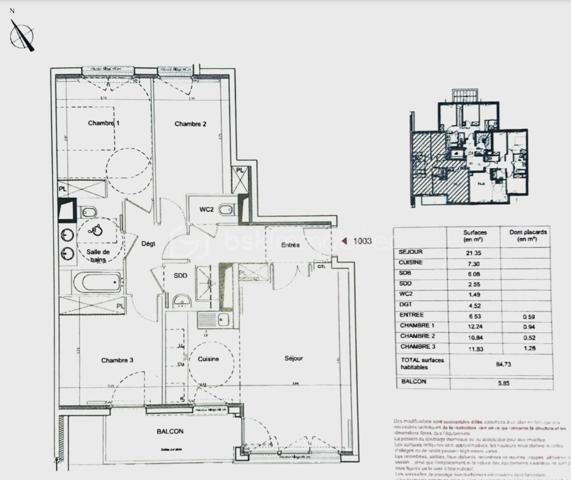 Appartement de 84,69 m²