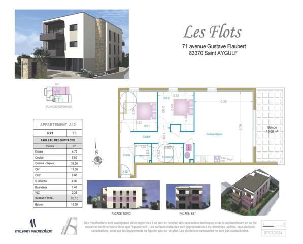 Appartement de type F3 + Box