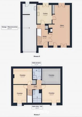 Maison 6 pièces - 110 m² Exclusivité efficity