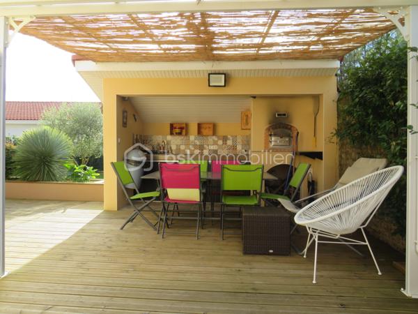 Dpt LANDES (40), à saisir ce plain-pied situé centre ville d' Aire sur Adour au calme sur un Terrain clos et arboré de 760 m² 

Exceptionnel , cette jolie maison contemporaine et lumineuse  de Décembre 2020 vous offre :  
Bel espace de vie très lumineux donnant sur sa grande terrasse et cuisine d'été avec four à pain orientées sud, une cuisine entièrement équipée, 3 chambres, 1 salle d'eau avec douche Italienne, un cellier et  2 WC. Un garage attenant complète ce lot.

Coté technique, tout y est avec des prestations haut de gamme : une PAC réversible (pompe à chaleur) Aqua Air avec production d'eau chaude avec réglage individuel de température des pièces, des baies vitrées à galandage, volets roulants électriques à commande centralisée, porte de garage et portail à commandes électriques, visiophone, VMC, adoucisseur d'eau et assainissement collectif. Fibre en place.

Tout cela gratifié d'un excellent DPE avec la lettre A.
Ce plain pied RT 2012 est encore sous garantie décennale jusqu' à Décembre 2030 pour un achat en toute tranquillité.

Beau terrain clos, plat et arboré avec des arbres fruitiers, jardin et un forage pour l'arrosage automatique.

Océan / montagne à 1H15 minutes de route…

Si vous rêvez d'un bien exceptionnel sous garantie décennale au calme pour poser vos valises, c'est incontestablement ici...
 A visiter sans tarder, Affaire à saisir pour ce bien exceptionnel à prix canon et rare sur le marché……

Contactez Frédéric pour vous organiser une visite.