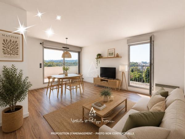 COUP DE COEUR ! T2 de 49 m² au calme avec terrasse d’angle de 23 m² - Vue Pyrénées