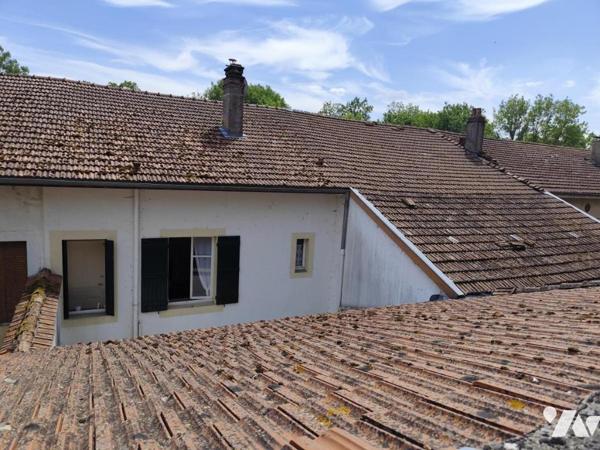 Maison avec garage, grange de 115 m², atelier et jardin en bord de bras de Meuse