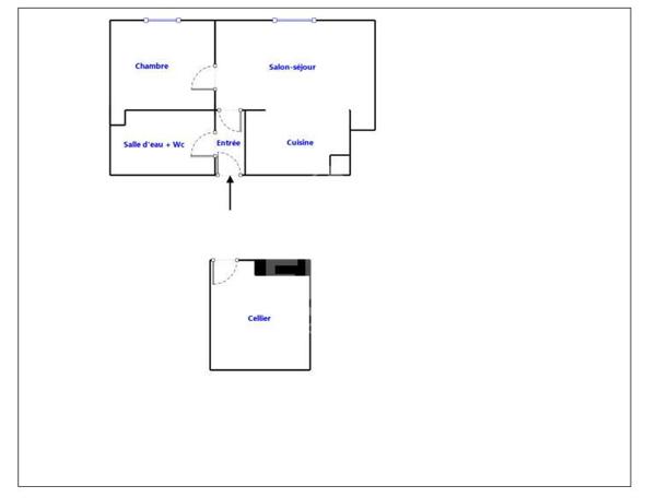 Appartement Marseille 2/3 pièce(s)- 47m2