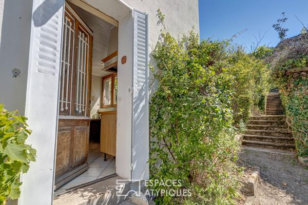Maison Néo-Victorienne, vue lac avec dépendance