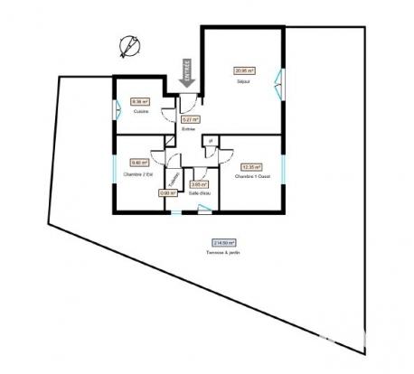 Appartement à vendre 3 pièces 62,18 m² Mandelieu-la-Napoule