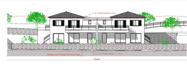 Deux terrains en copropriété pour 2 maisons jumelées, possibilité un terrain pour une maison.