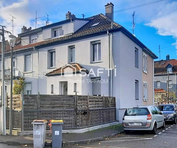 Maison sur trois niveaux dans une ruelle calme, proche de Pfastatt