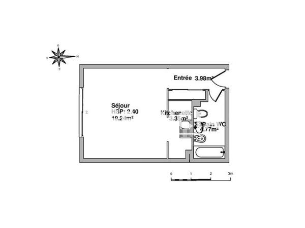 Location Studio 31.34 m² - 2 AVENUE MAL FOCH Lourdes 65100