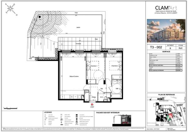 Appartement à vendre 3 pièces 64 m² Clamart
