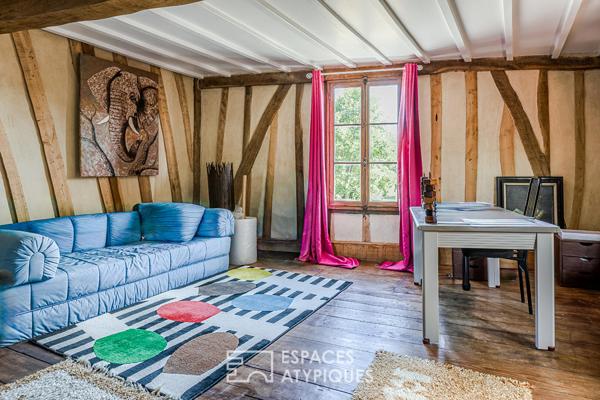 Fermette picarde avec atelier d’artiste et dépendances en campagne samarienne