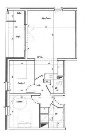 Appartement 3 pièces - 44800 Saint-Herblain -  Sillon de Bretagne