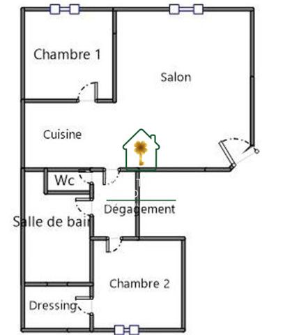Appartement à vendre, 3 pièces - La Côte-Saint-André 38260