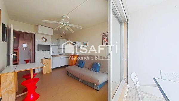 Studio cabine avec terrasse : Résidence Accès direct Plage et piscine