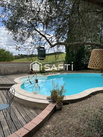 Maison cocooning de 56 m² avec piscine et sauna à Lacaugne