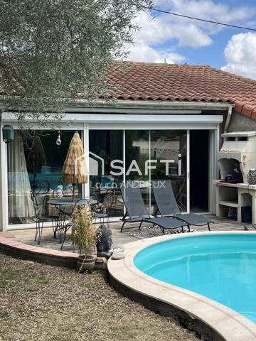 Maison cocooning de 56 m² avec piscine et sauna à Lacaugne