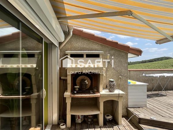 Maison cocooning de 56 m² avec piscine et sauna à Lacaugne