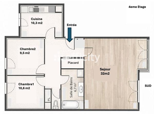 Appartement 4 pièces - 81 m² Exclusivité