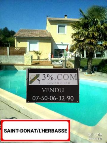 Villa de 150 m2 + Double Garage + Piscine + 1122m2 de Terrain Saint-Donat-sur-l'Herbasse (26260)