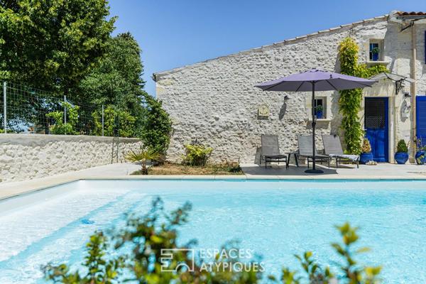Maison charentaise rénovée avec piscine