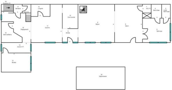 FERMETTE RENOVEE 247 M² SEMI PLAIN-PIED 4 CH BUREAU SPA JARDIN EXPO SUD