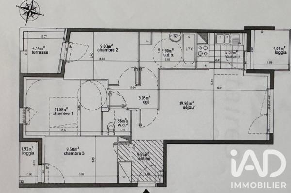 Appartement à vendre 4 pièces 71 m² Ivry-sur-Seine