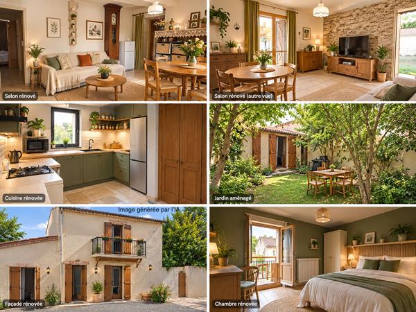 Maison de ville avec jardin - Saint Livrade sur Lot - 4 pièces, 90 m²