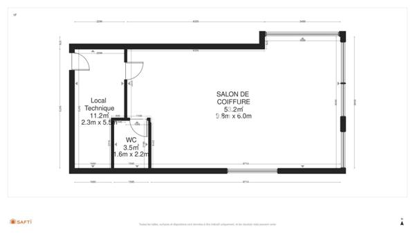 Salon de coiffure à vendre galerie marchande Intermarché