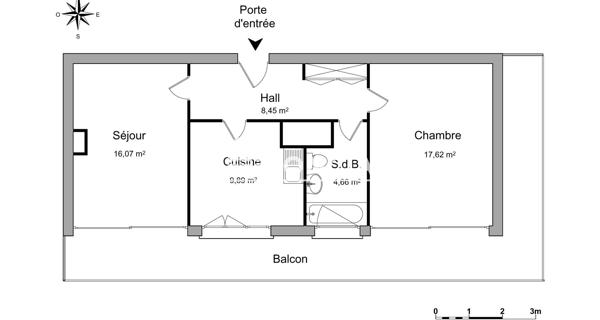 Location Appartement 2 pièces 56.69 m² - Illkirch-graffenstaden 67400