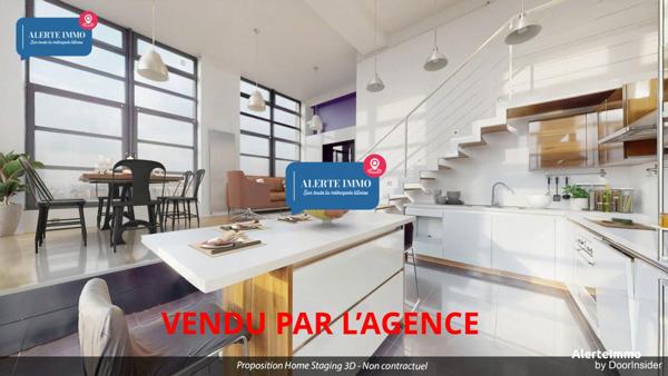 Grand loft très lumineux entièrement rénové avec des matériaux de qualité comprenant 3 chambres, 2 salles de bain, un extérieur et une place de parking en sous-sol