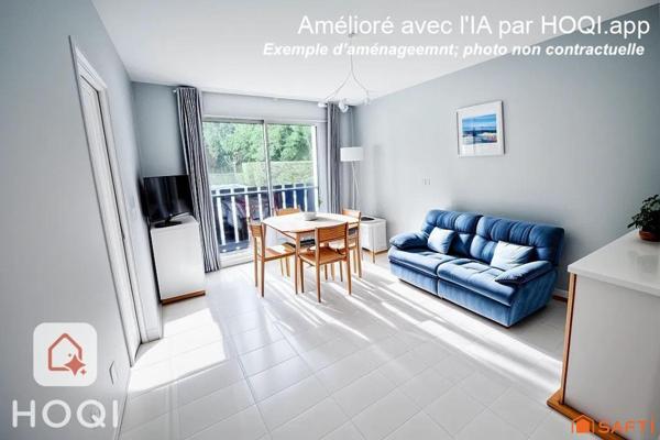 À 200 m de la plage – T2 en rez-de-chaussée avec balcon – Résidence sécurisée